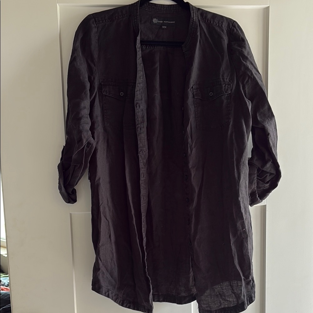 Black Button-Up Blouse